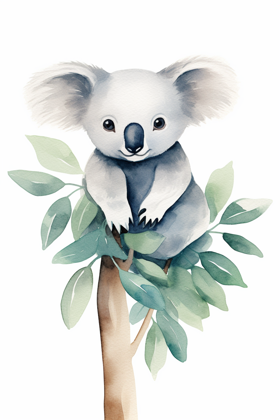 A koala sitting in a tree.